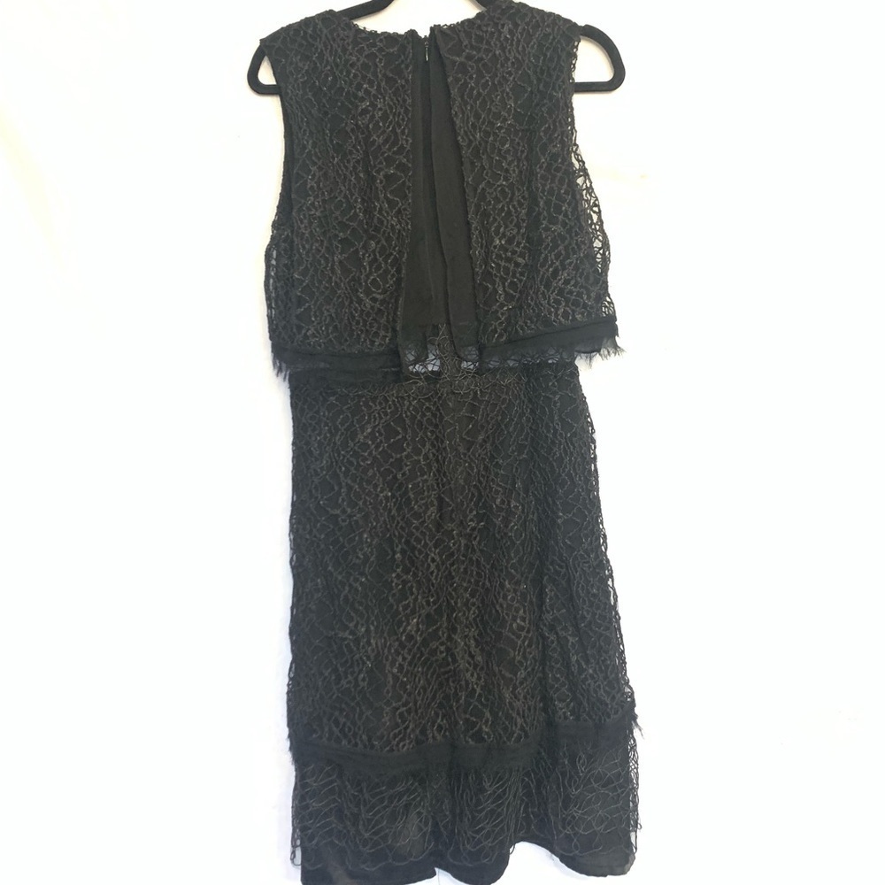 JONATHAN SIMKHAI LBD woman’s black Lace sheer Midi Dress size 8 occasion,wedding - Picture 5 of 8